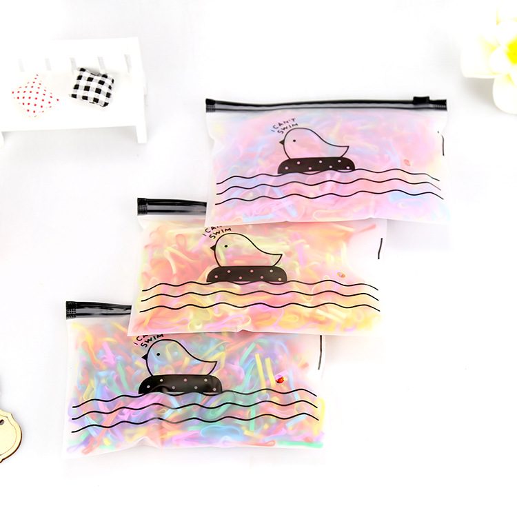 Chicken Bag 1000 Children&#039;s Color Disposable Small Rubber Band Kindergarten Hair Elastic Band Hair Ring