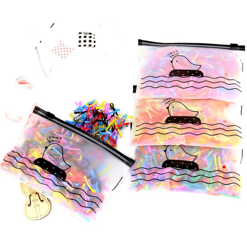 Chicken Bag 1000 Children&#039;s Color Disposable Small Rubber Band Kindergarten Hair Elastic Band Hair Ring