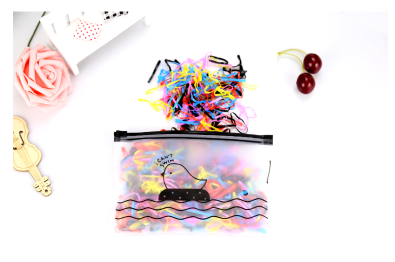Chicken Bag 1000 Children's Color Disposable Small Rubber Band Kindergarten Hair Elastic Band Hair Ring