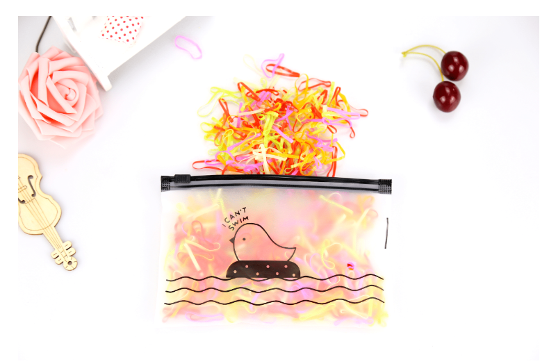 Chicken Bag 1000 Children's Color Disposable Small Rubber Band Kindergarten Hair Elastic Band Hair Ring