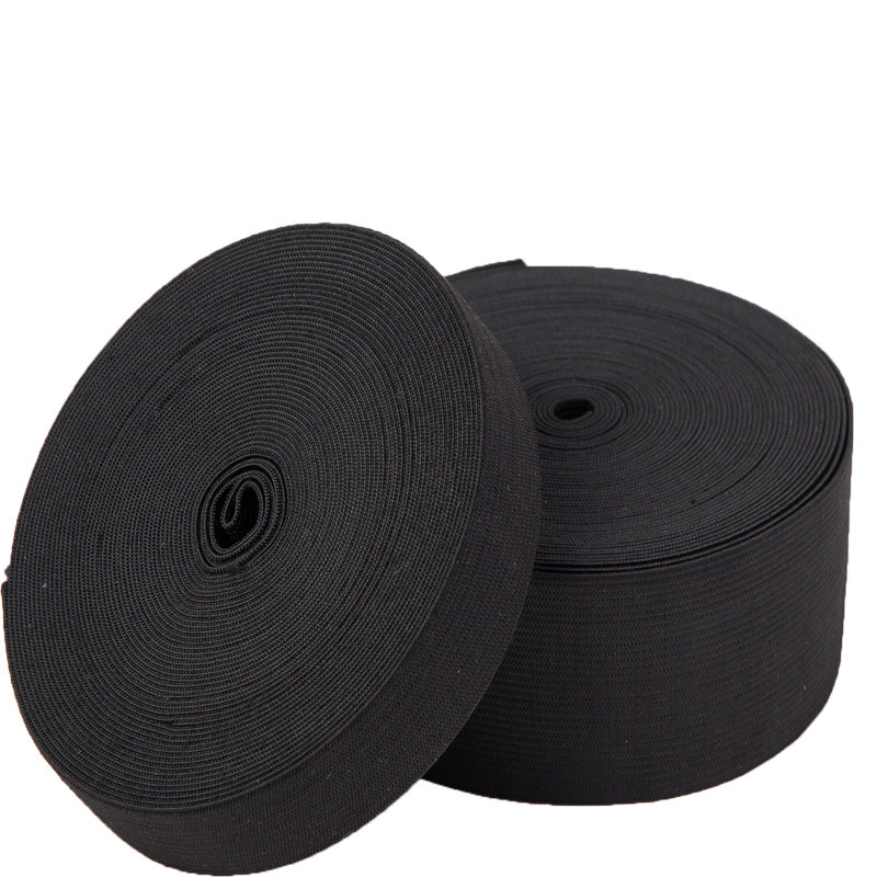 Elastic Band High Elasticity Waist of Trousers Rubber Band Boud Edage Belt Walking Horse Black and White Elastic Band