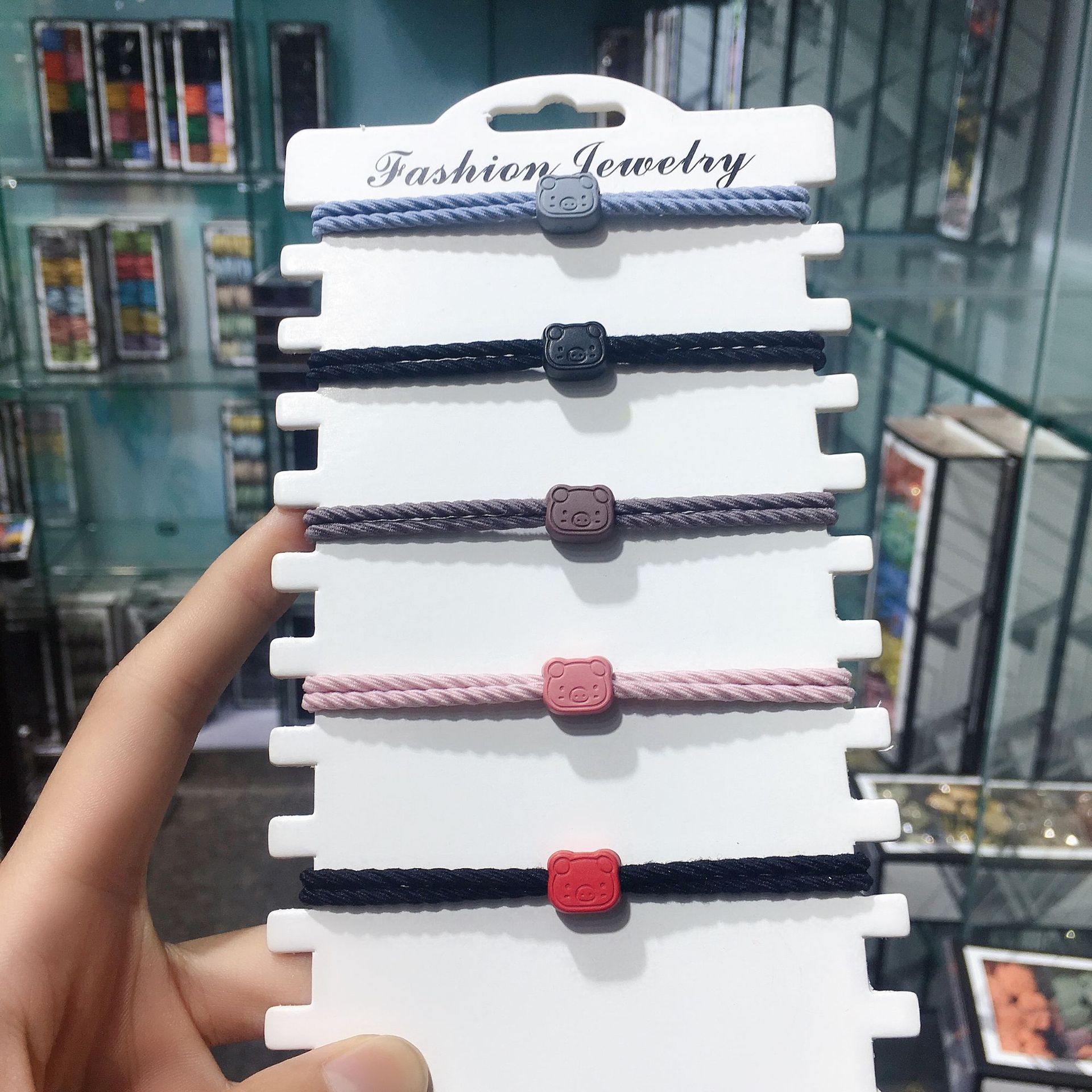Online Influencer Headdress Whole Chinese Style Headband Simple Knot Rubber Band Basic High Elastic Bracelet DualUse