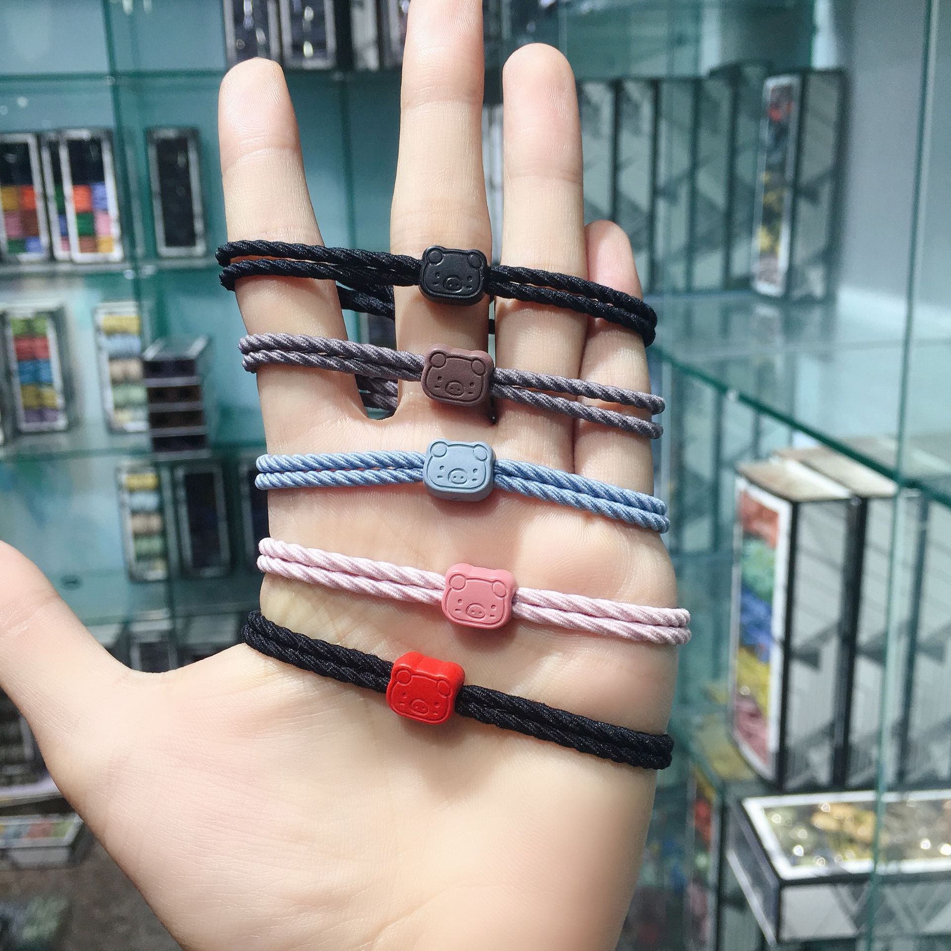 Online Influencer Headdress Whole Chinese Style Headband Simple Knot Rubber Band Basic High Elastic Bracelet DualUse