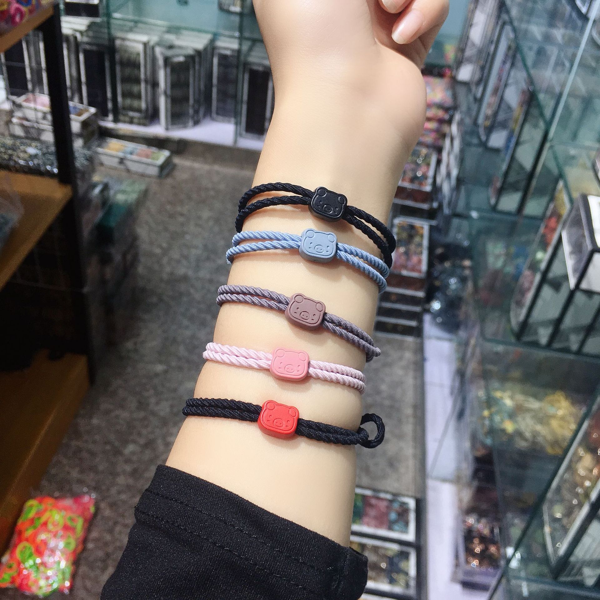 Online Influencer Headdress Whole Chinese Style Headband Simple Knot Rubber Band Basic High Elastic Bracelet DualUse