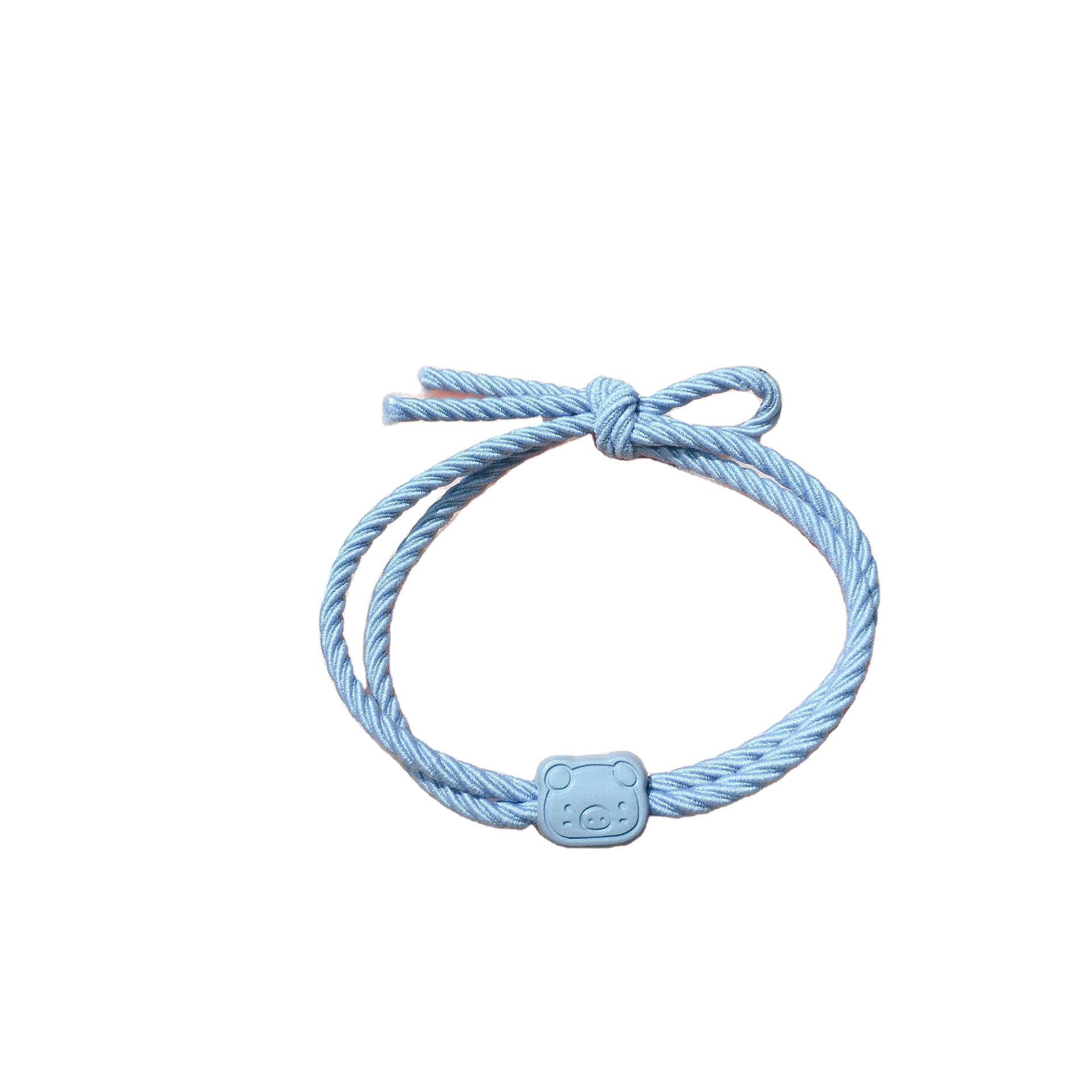 Online Influencer Headdress Whole Chinese Style Headband Simple Knot Rubber Band Basic High Elastic Bracelet DualUse
