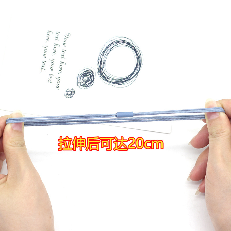 ThreeinOne Hair Rope Small Fresh Hair Rope Highly Elastic Rubber Band Hair Ring Adult Ponytail Hair Accessories Whole