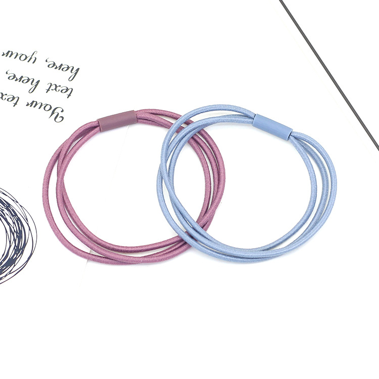 ThreeinOne Hair Rope Small Fresh Hair Rope Highly Elastic Rubber Band Hair Ring Adult Ponytail Hair Accessories Whole
