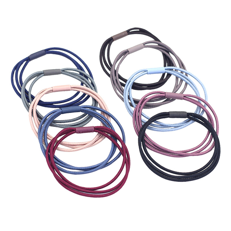 ThreeinOne Hair Rope Small Fresh Hair Rope Highly Elastic Rubber Band Hair Ring Adult Ponytail Hair Accessories Whole