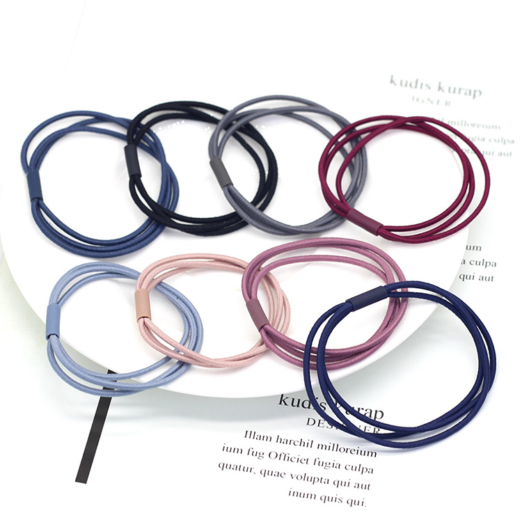 ThreeinOne Hair Rope Small Fresh Hair Rope Highly Elastic Rubber Band Hair Ring Adult Ponytail Hair Accessories Whole ThreeinOne Hair Rope Small Fresh Hair Rope Highly Elastic Rubber Band Hair Ring Adult Ponytail Hair Accessories Whole