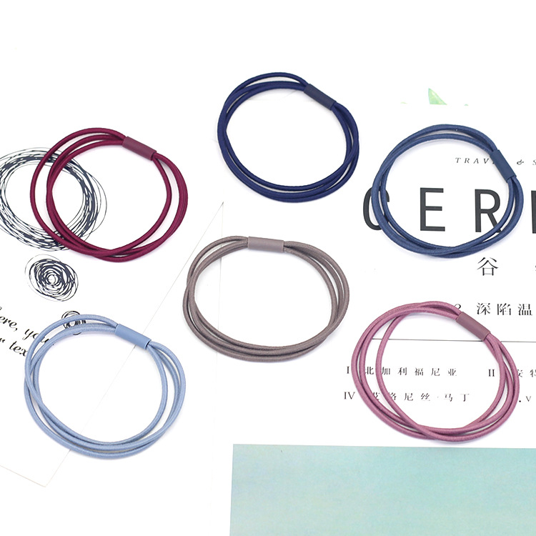 ThreeinOne Hair Rope Small Fresh Hair Rope Highly Elastic Rubber Band Hair Ring Adult Ponytail Hair Accessories Whole ThreeinOne Hair Rope Small Fresh Hair Rope Highly Elastic Rubber Band Hair Ring Adult Ponytail Hair Accessories Whole