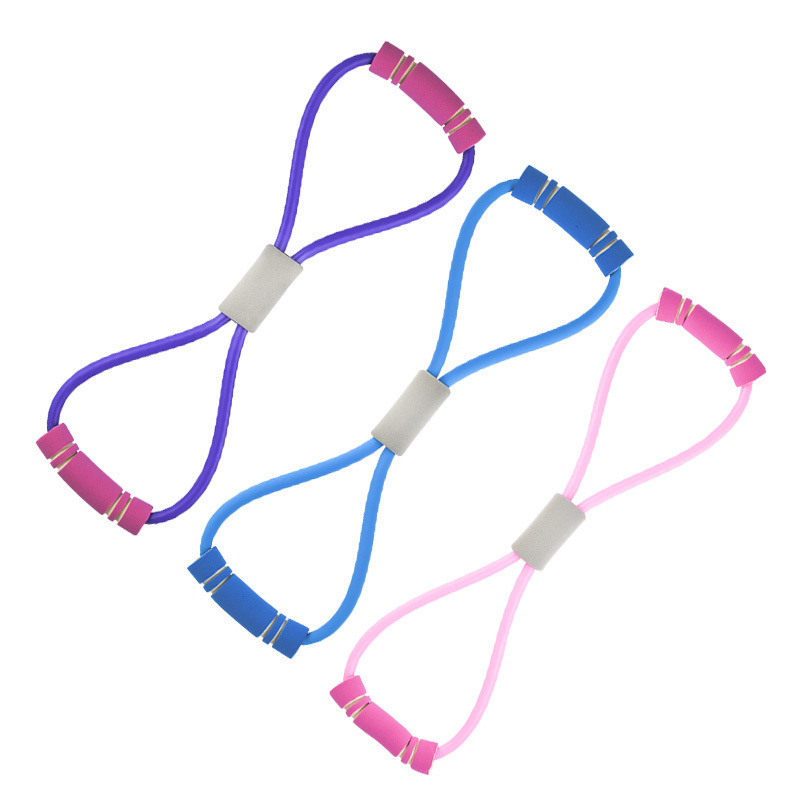 8-Word Pulling Rope Eight-Word Chest Expander Chest Expander Breast Shaping Yoga Rubber Band Stretch Band Elastic String