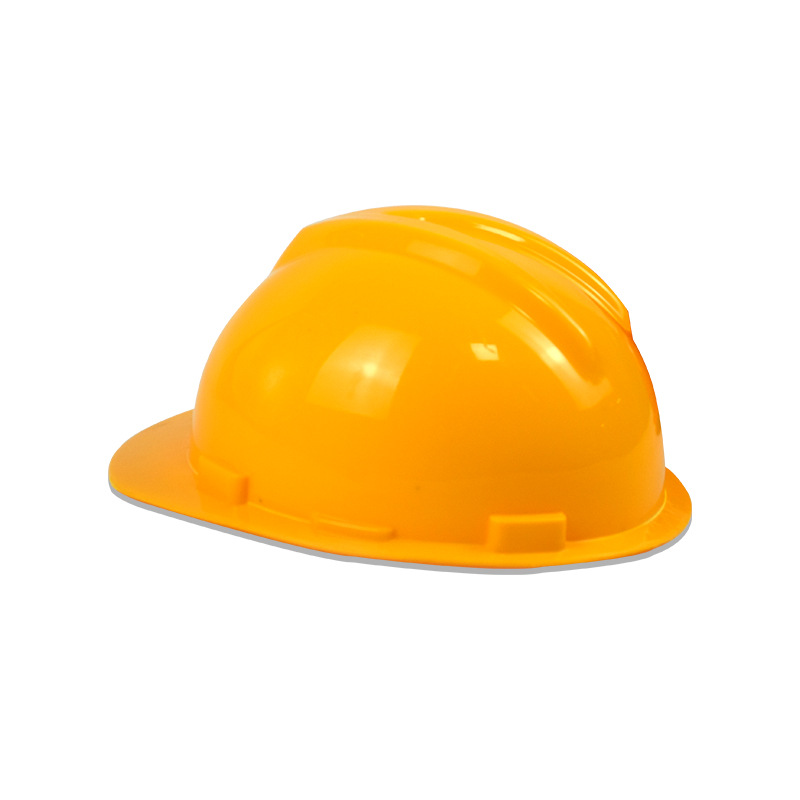V-Type Helmet Plastic Cap Construction Helmet Construction Site Construction Dust Protection Cap Labor Protection Helmet Red Yellow