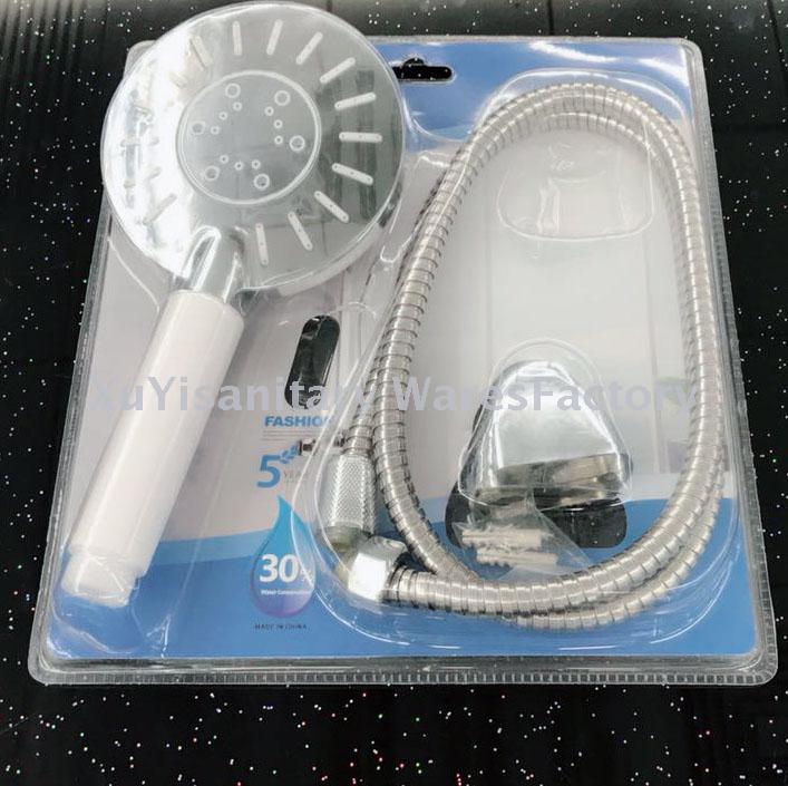Hot hotel bathroom copper core zinc plating multi-function shower plastic cap double buckle tube shower sets Hot hotel bathroom copper core zinc plating multi-function shower plastic cap double buckle tube shower sets