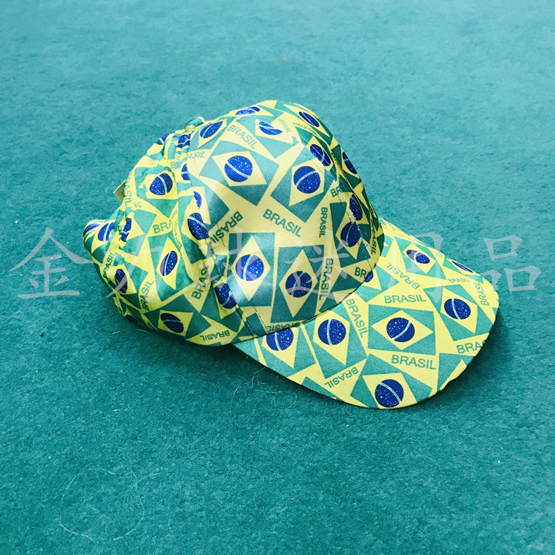 Brazil fans carnival plastic cap CBF high hat supplies World Cup fans products