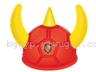 Football Horn Hat Game Essential Plastic Cap Football Horn Hat