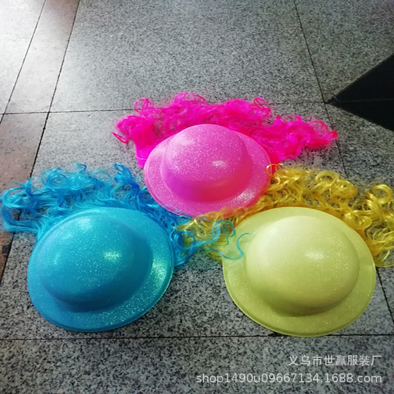 PVC rain ball hat holiday party costume ball plastic cap laser ball hat PVC rain ball hat holiday party costume ball plastic cap laser ball hat