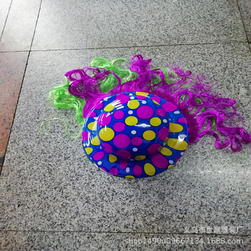PVC rain ball hat holiday party costume ball plastic cap laser ball hat