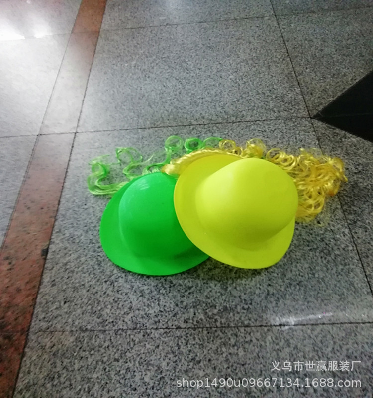 PVC rain ball hat holiday party costume ball plastic cap laser ball hat