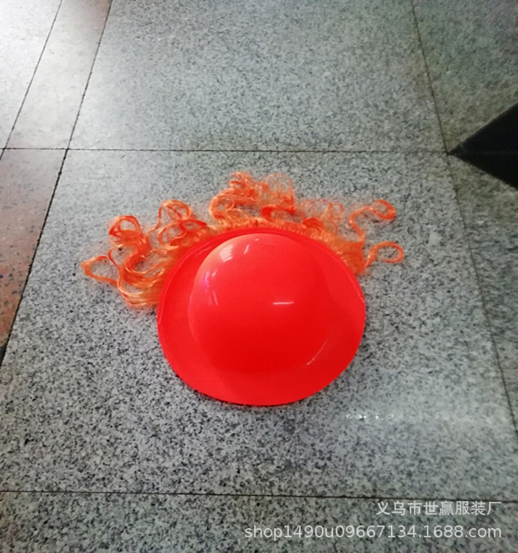 PVC rain ball hat holiday party costume ball plastic cap laser ball hat