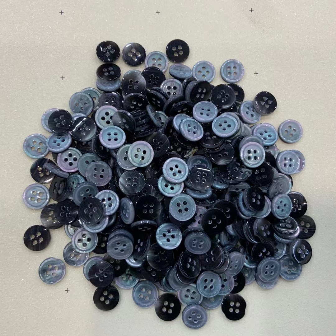Shirt Colorful Resin Plastic Button Small Black Button round Small White