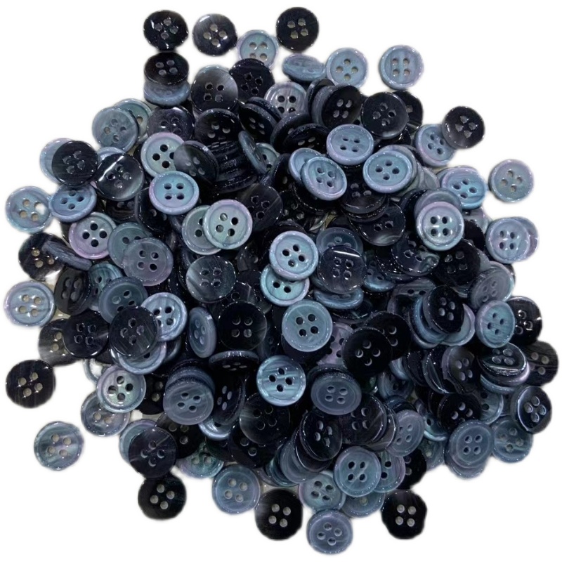 Shirt Colorful Resin Plastic Button Small Black Button round Small White