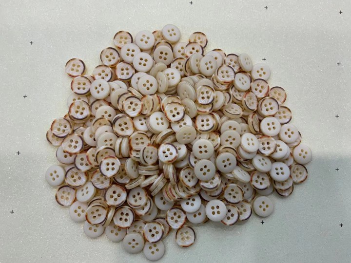 Shirt Colorful Resin Plastic Button Small Black Button round Small White