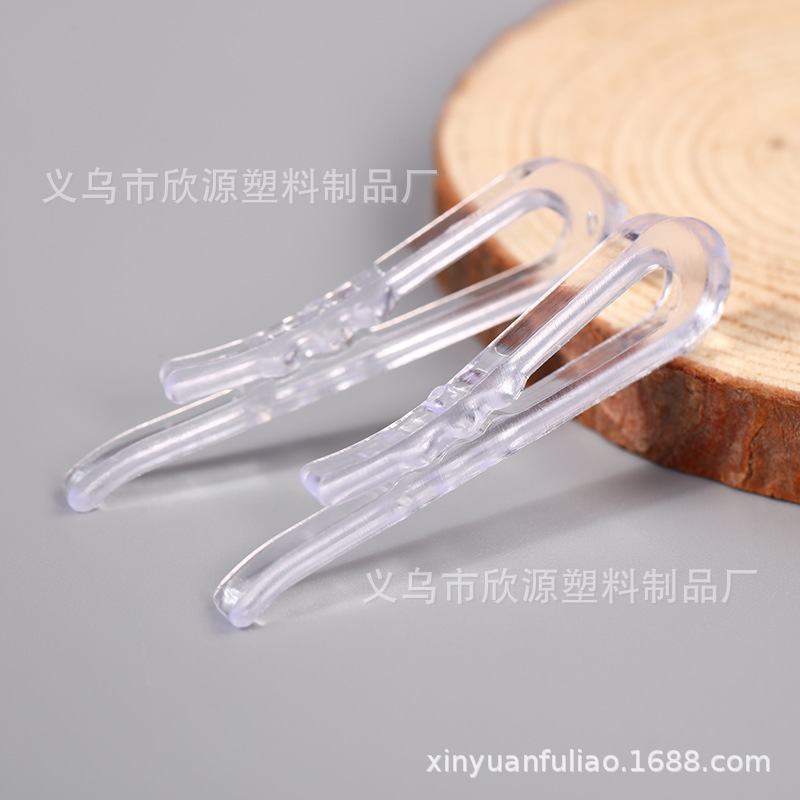 Wholesale Shirt Clip Plastic Buckle Clip Shirt Clip Toothed Transparent Clothes Shirt Clipped Button Packaging Accessories Wholesale