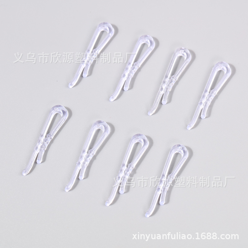 Wholesale Shirt Clip Plastic Buckle Clip Shirt Clip Toothed Transparent Clothes Shirt Clipped Button Packaging Accessories Wholesale