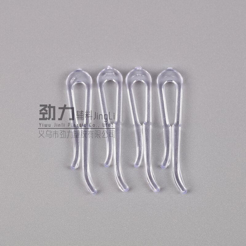 Factory Wholesale Clothing Clothes Packaging Accessories Collar Clip Plastic Transparent Shirt Clip Underwear Clip Duckbill U-Shaped
