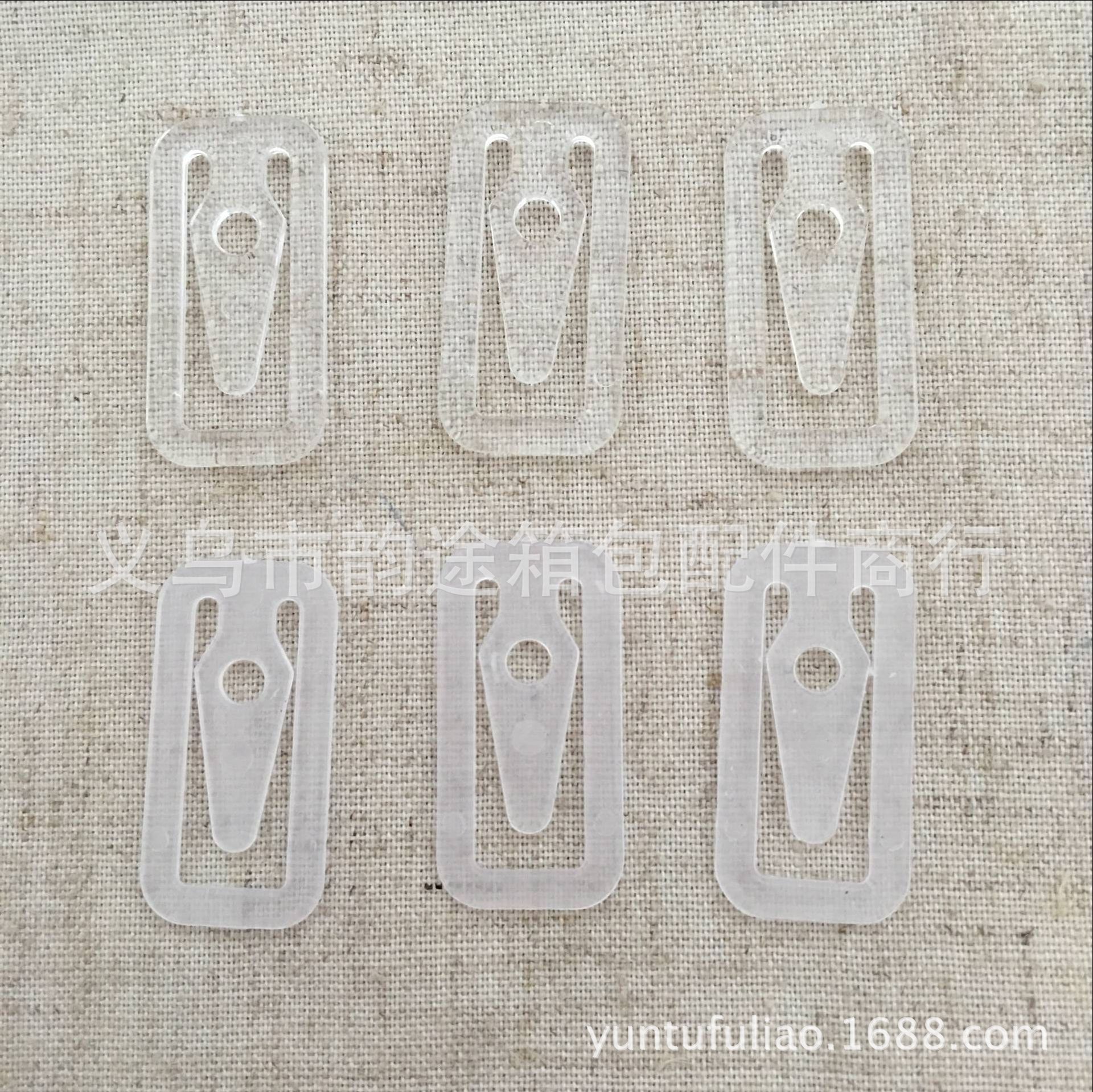 Factory Direct Sales Transparent Square Clip, Translucent Plastic Square Clip, Shirt Clip Collar Clip