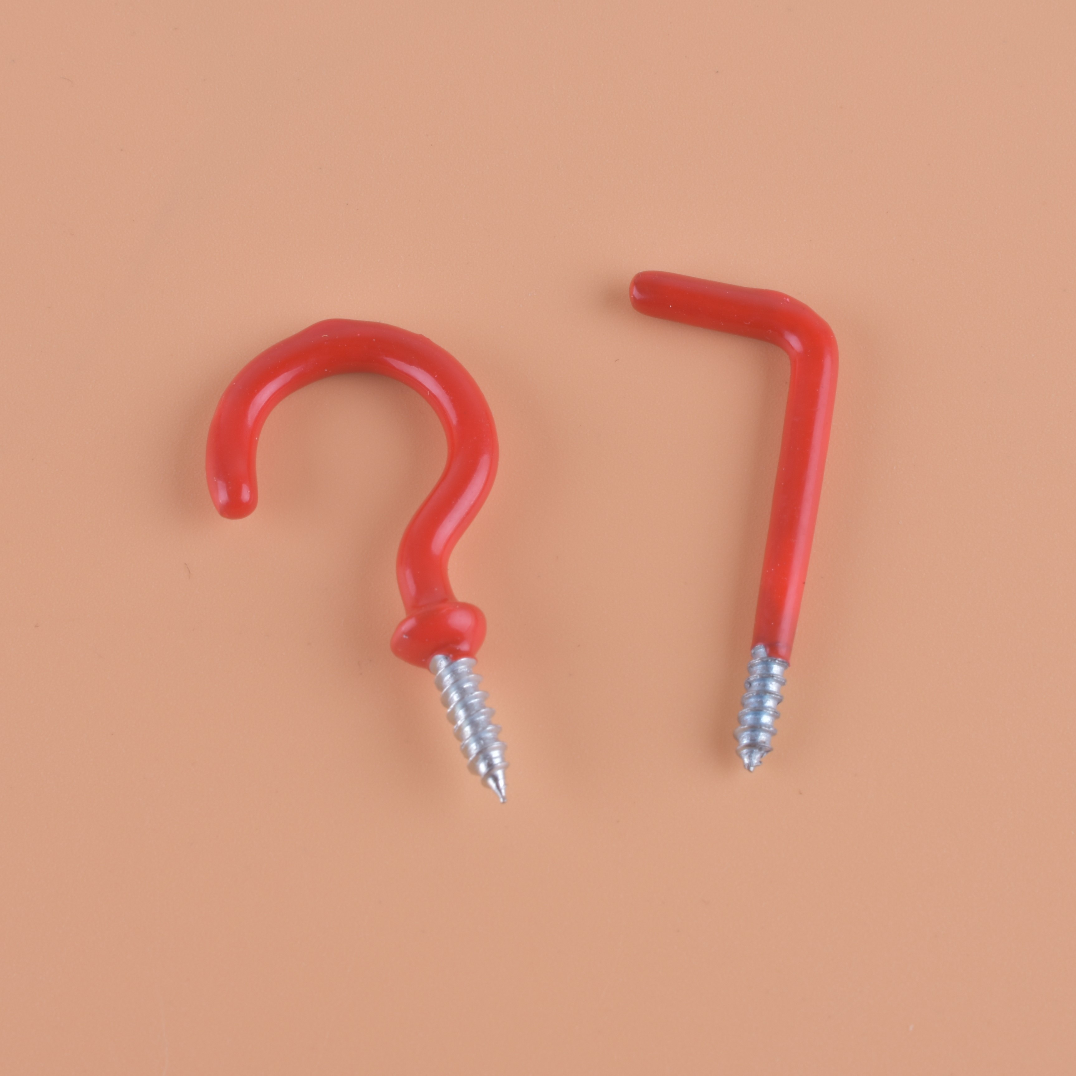 Mini pp box with color package plastic cup hook right Angle hook 20 pieces.