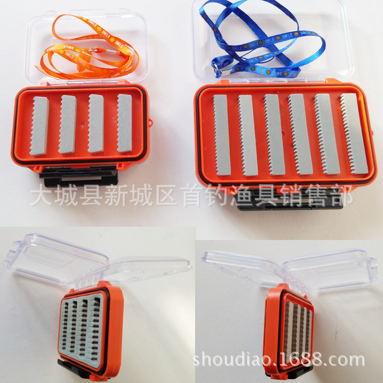 Cross-Border Hot Selling Plastic Fly Fly Hook Box Fishhook Box Hook Box Insect Road Yafei Fishing Bait Box Wool Hook Accessory Box
