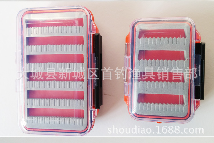 Cross-Border Hot Selling Plastic Fly Fly Hook Box Fishhook Box Hook Box Insect Road Yafei Fishing Bait Box Wool Hook Accessory Box