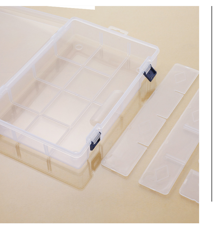 Detachable Multi-Grid Transparent Tool Box Portable Buckle with Hook Screw Parts Accessories Fishing Gear Plastic Storage Box Detachable Multi-Grid Transparent Tool Box Portable Buckle with Hook Screw Parts Accessories Fishing Gear Plastic Storage Box