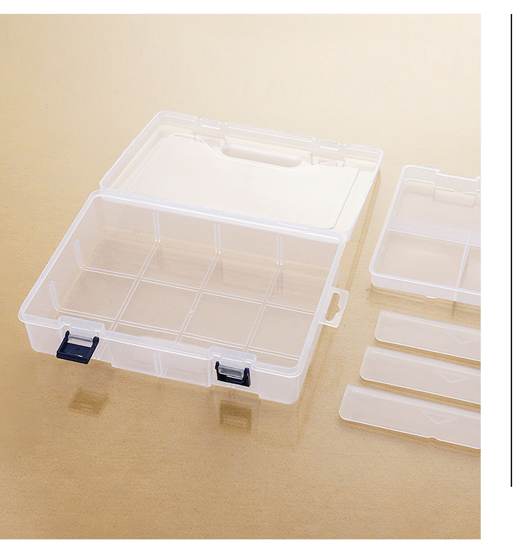 Detachable Multi-Grid Transparent Tool Box Portable Buckle with Hook Screw Parts Accessories Fishing Gear Plastic Storage Box Detachable Multi-Grid Transparent Tool Box Portable Buckle with Hook Screw Parts Accessories Fishing Gear Plastic Storage Box