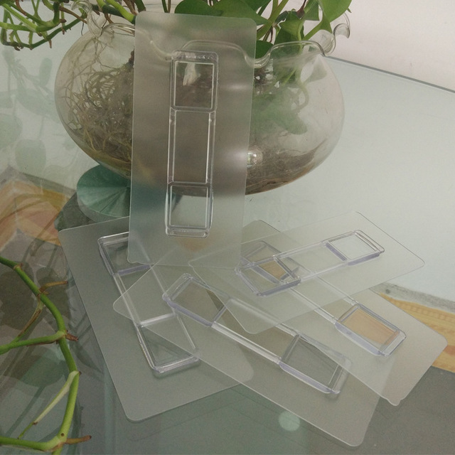 Transparent No Trace Stickers Plastic Buckle Tissue Box Patch Storage Snap Hook Trough Plate Velcro Fastener Earring Wall Sticker