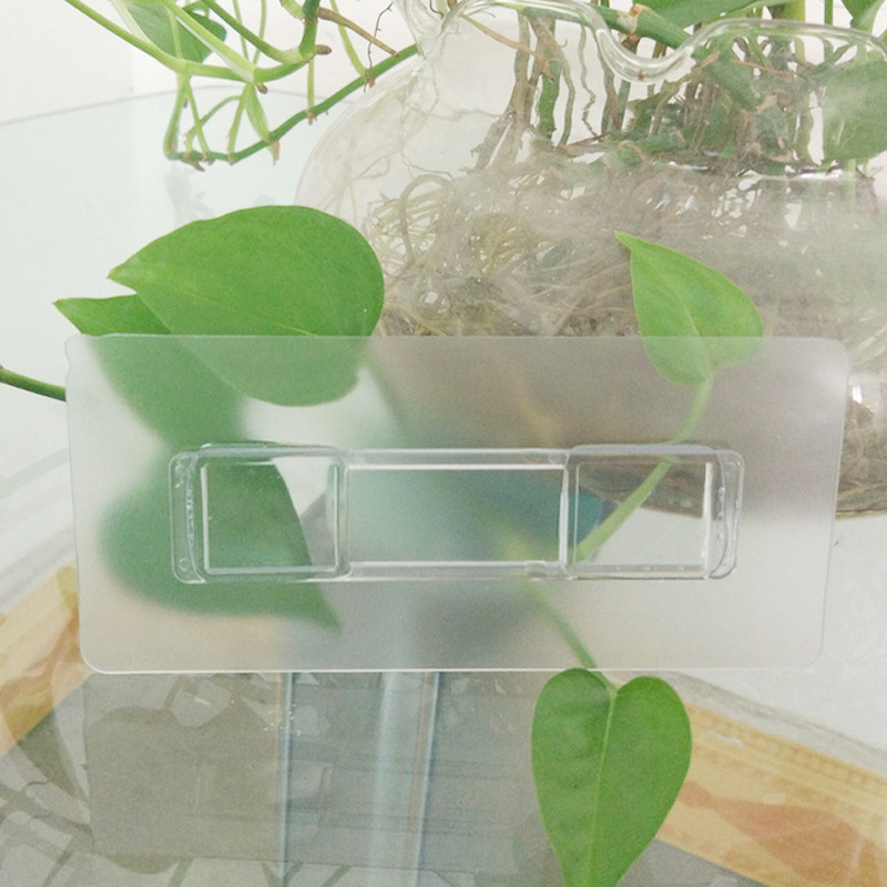 Transparent No Trace Stickers Plastic Buckle Tissue Box Patch Storage Snap Hook Trough Plate Velcro Fastener Earring Wall Sticker