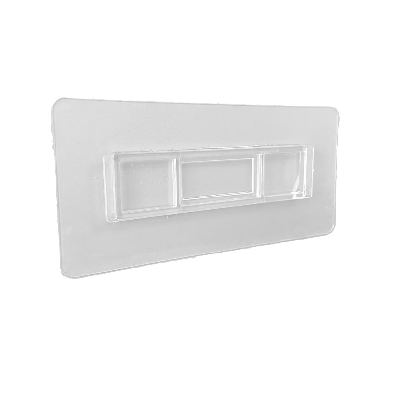 Transparent No Trace Stickers Plastic Buckle Tissue Box Patch Storage Snap Hook Trough Plate Velcro Fastener Earring Wall Sticker