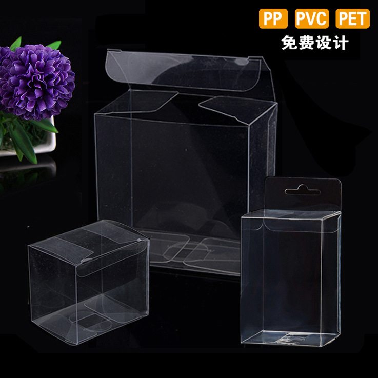 Customized Folding PVC Transparent Packing Box Pp Frosted Twill Plastic PET Plastic Box Hook Gift Color Printing