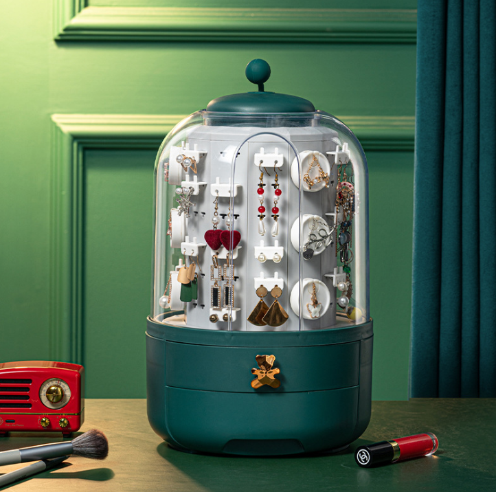 Jewelry Storage Box Plastic Hook Earrings Ear Studs Ornament Rack Rotating Display Cabinet Ring Necklace Jewelry Jewelry Box Jewelry Storage Box Plastic Hook Earrings Ear Studs Ornament Rack Rotating Display Cabinet Ring Necklace Jewelry Jewelry Box