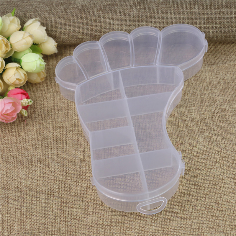 Transparent plastic box big feet cartoon box simple fashion storage box