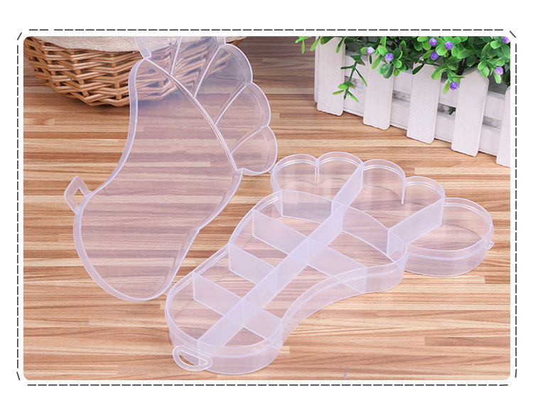 Transparent plastic box big feet cartoon box simple fashion storage box Transparent plastic box big feet cartoon box simple fashion storage box
