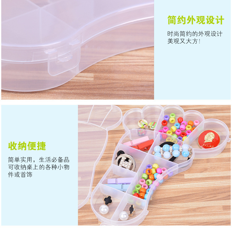 Transparent plastic box big feet cartoon box simple fashion storage box Transparent plastic box big feet cartoon box simple fashion storage box