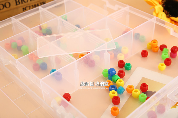 New 14 grid detachable PP jewelry transparent plastic box multi grid desktop storage box