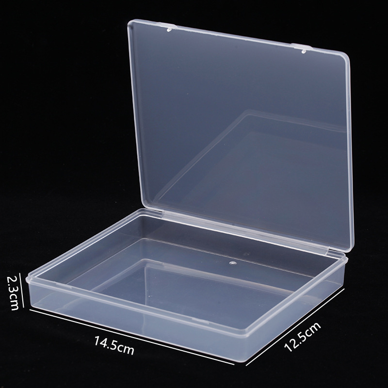 Factory Direct Sales Pp Environmentally Friendly Material Transparent Plastic Box with Lid Double Pairs of Playing Cards Box Rectangular Plastic Box