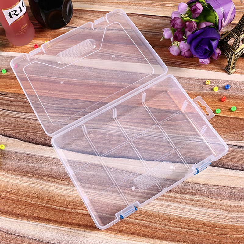 Double button transparent plastic box first jewelry rubber band hairpin beads classification