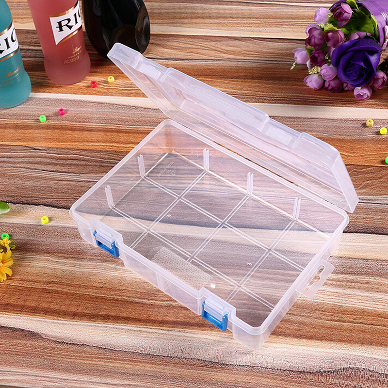 Double button transparent plastic box first jewelry rubber band hairpin beads classification