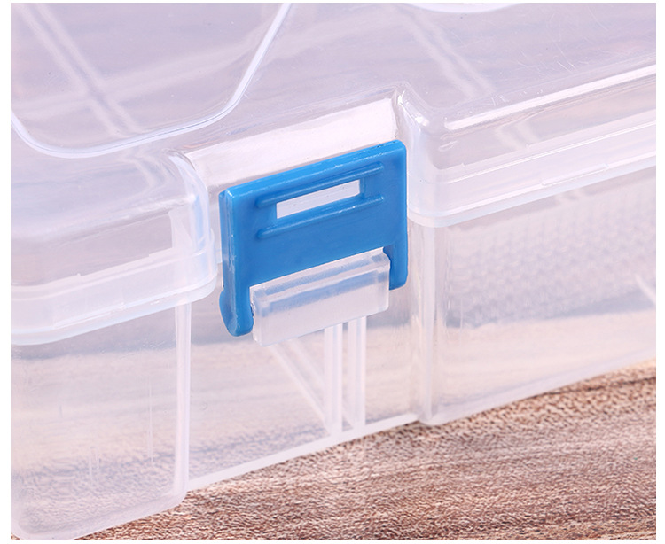Double button transparent plastic box first jewelry rubber band hairpin beads classification