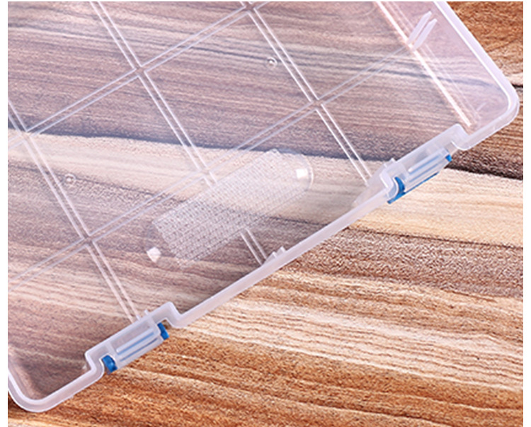 Double button transparent plastic box first jewelry rubber band hairpin beads classification