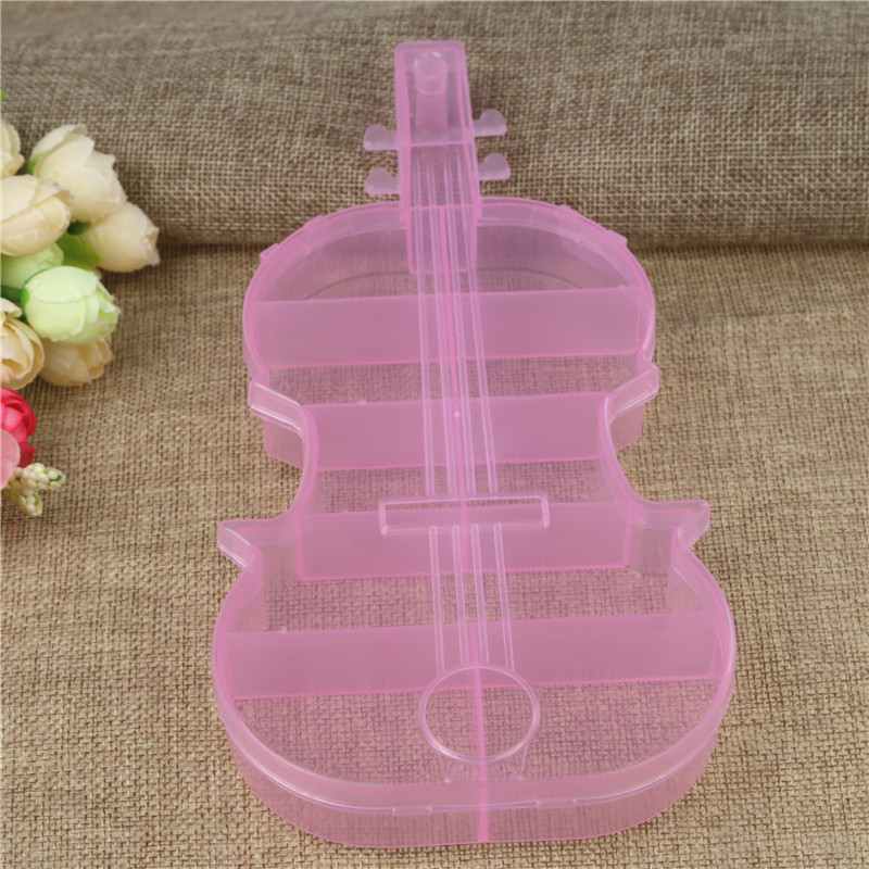 Transparent plastic box violin multifunctional classification storage box